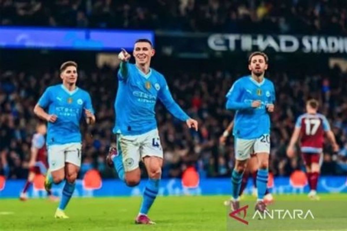 Phil Foden cetak trigol, Manchester City menang 4-1 atas Aston Villa