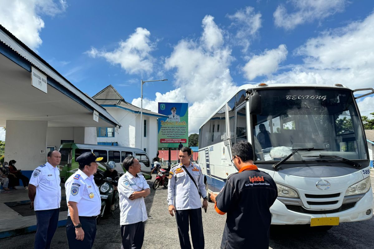 Dishub Belitung inspeksi keselamatan bus