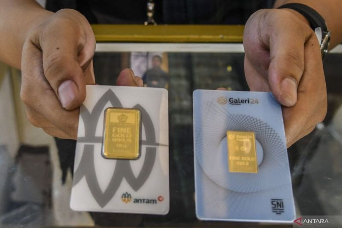 Harga emas Antam melonjak jadi Rp1,283 juta per gram