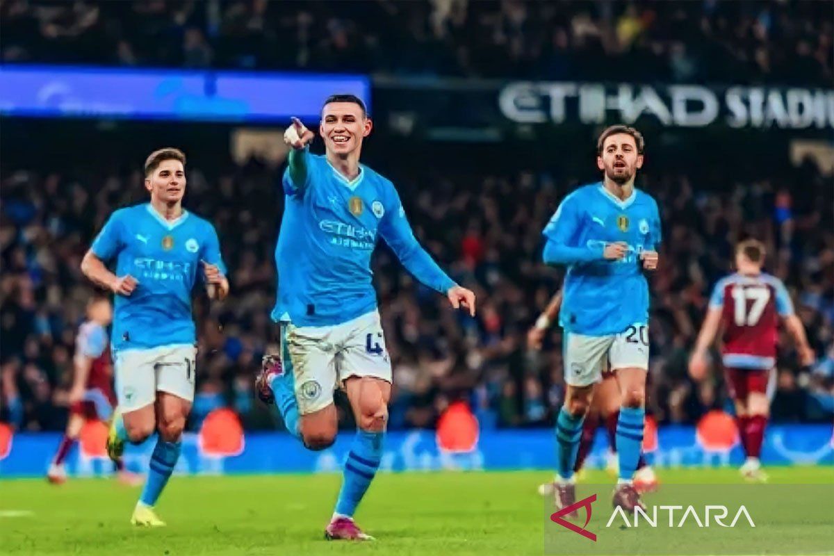 Foden cetak trigol, Manchester City menang 4-1 atas Aston Villa