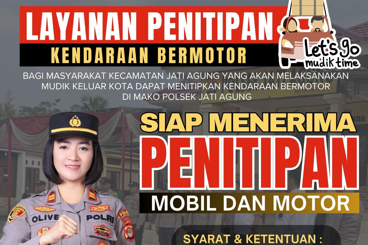 Polsek Jati Aging buka layanan titip motor gratis untuk pemudik