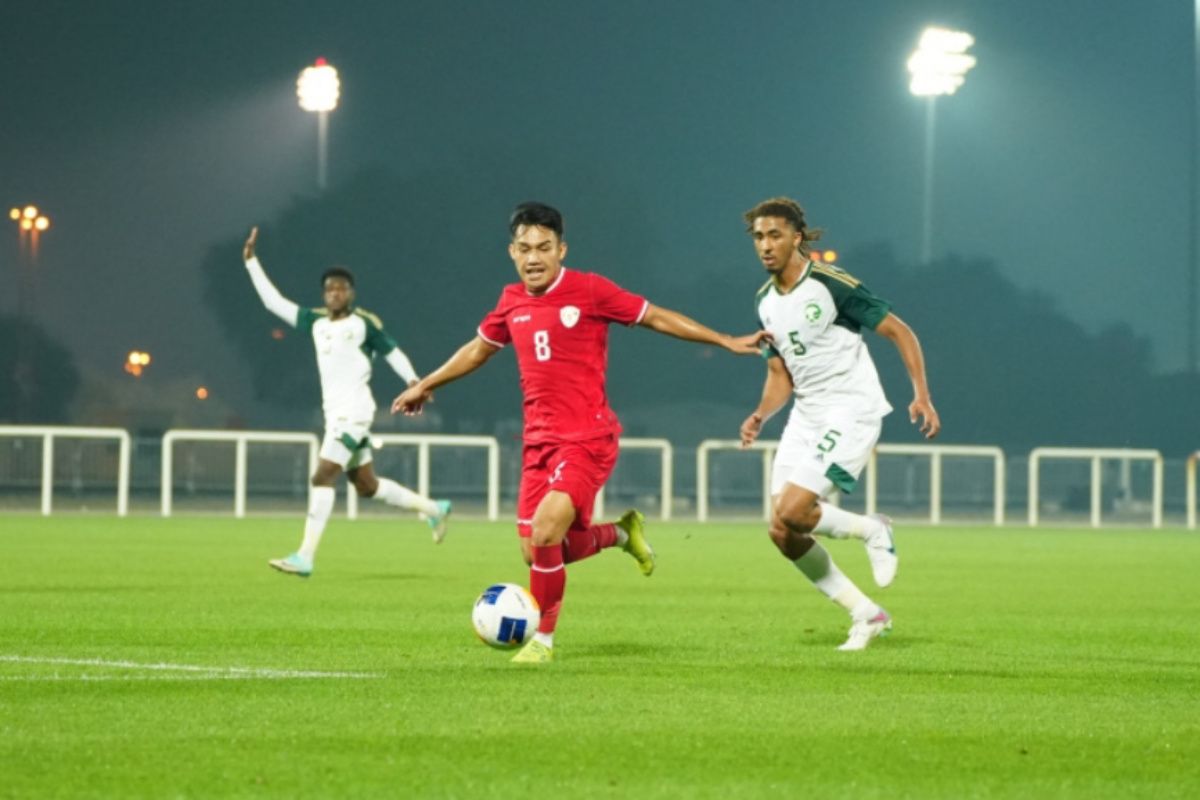 Timnas  Indonesia U-23 kalah 1-3 lawan Arab Saudi dalam laga uji coba