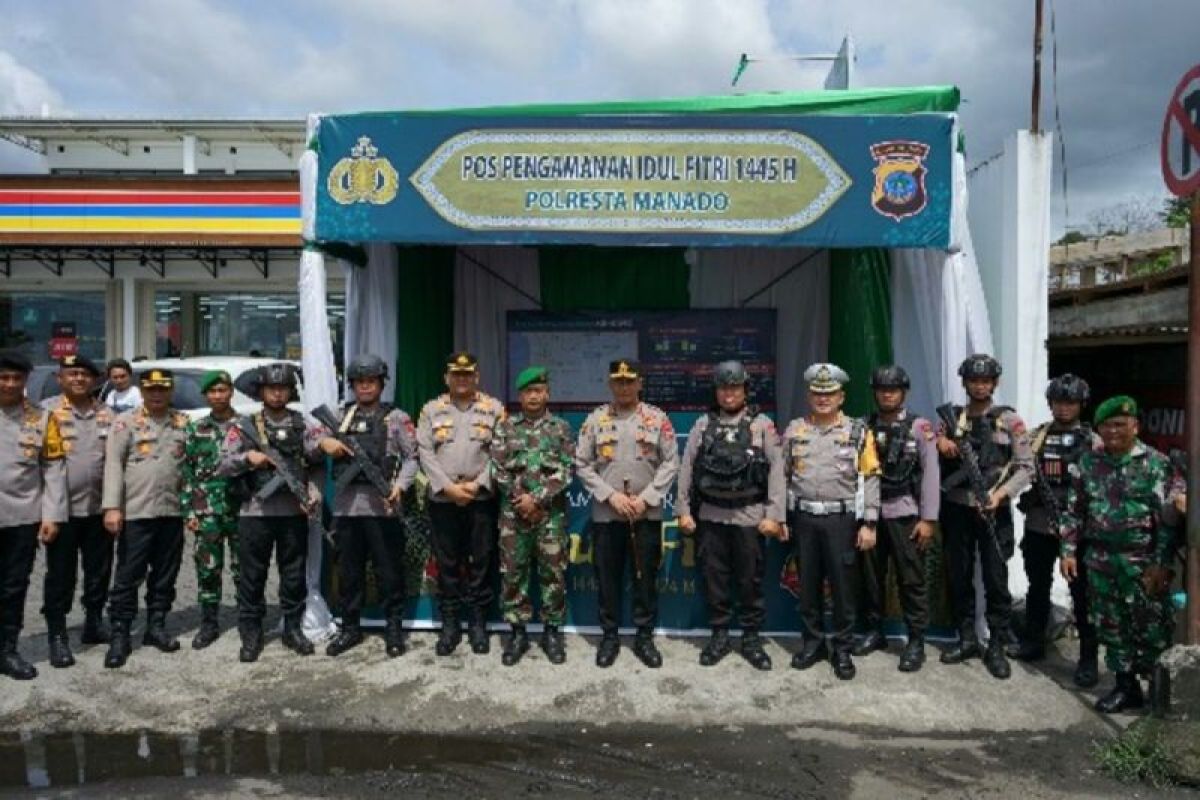 Kapolda Sulut cek lima pos pengamanan Operasi Ketupat di Manado