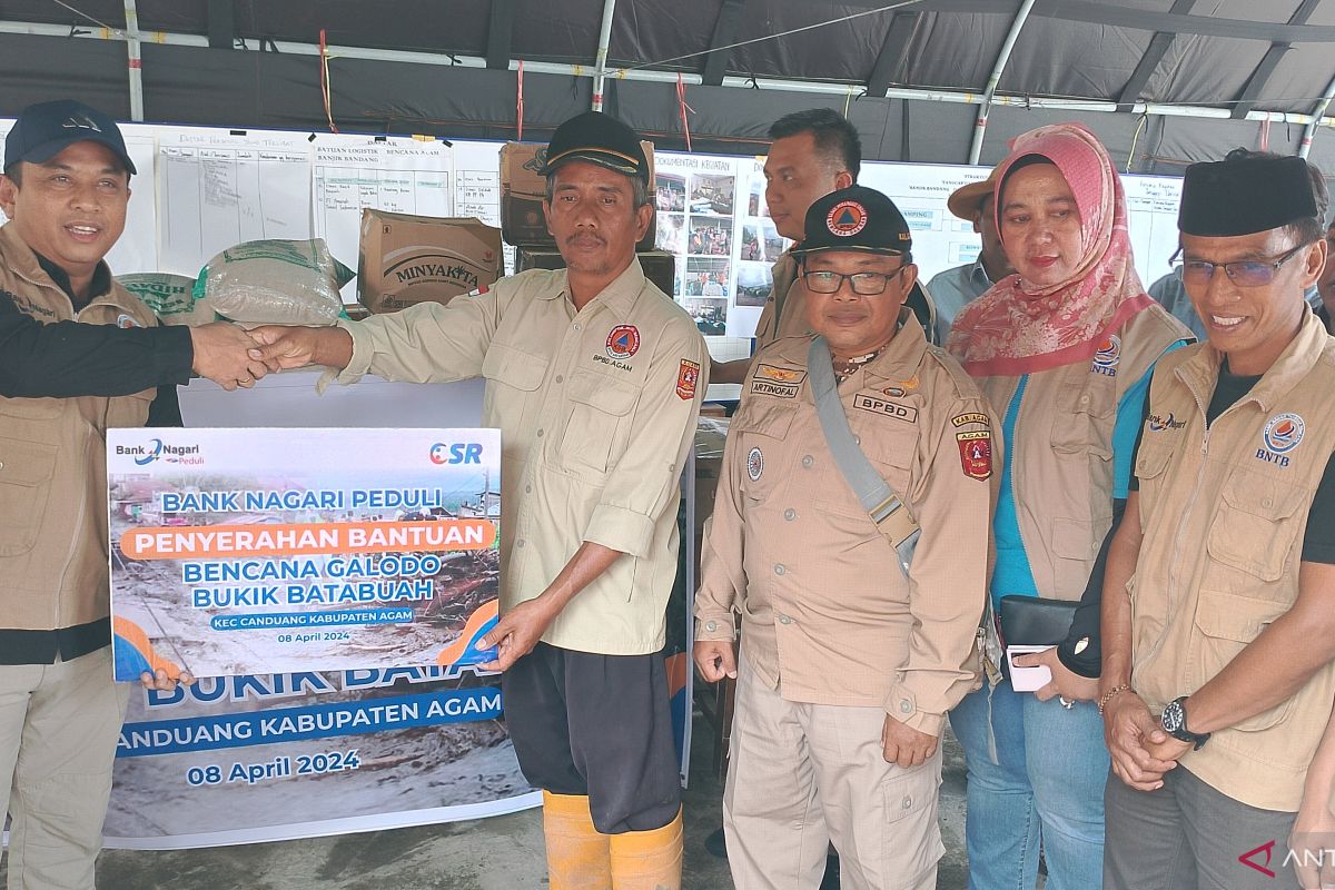 Bank Nagari salurkan bantuan ke warga korban banjir lahar dingin
