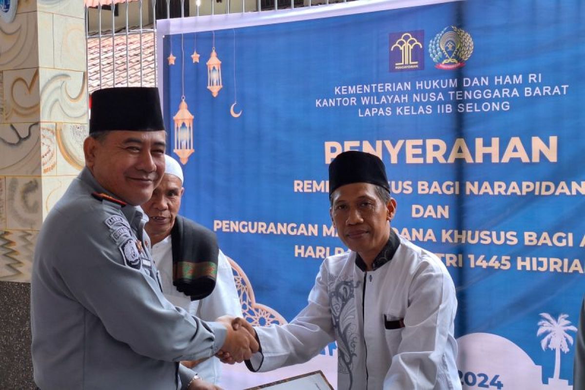 Sebanyak 259 napi Lapas Selong Lombok Timur dapat remisi Lebaran 2024