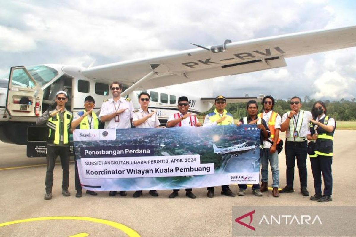 Susi Air terbang perdana ke Muara Teweh dari Palangka Raya