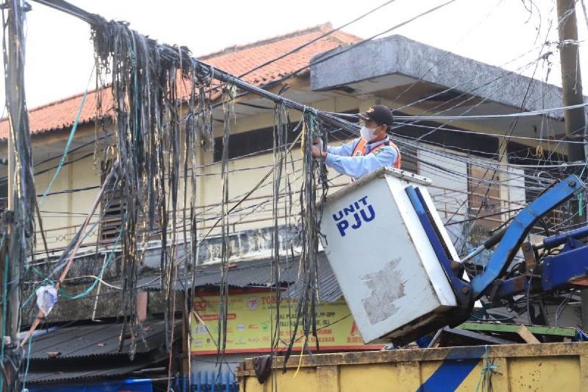Pemkot Tangerang gandeng PLN bersihkan dan rapikan kabel listrik di pasar anyar maupun Pasar Sipon