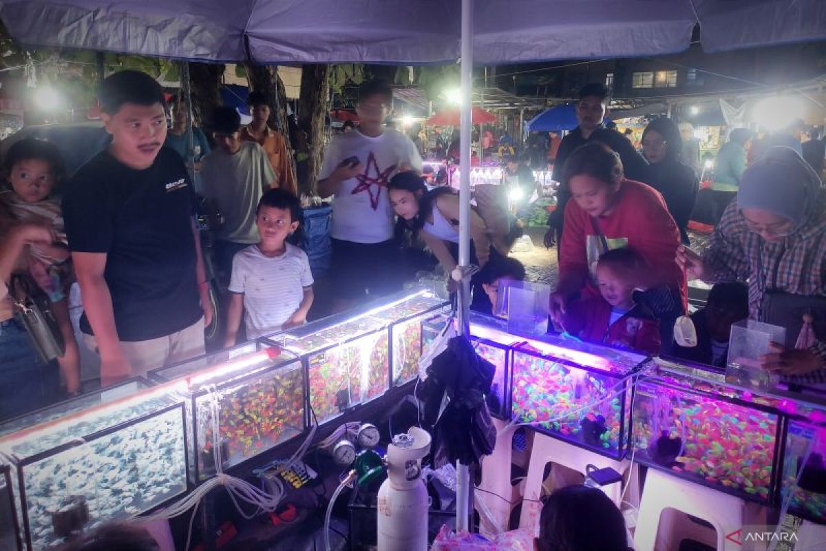 Lebaran membawa berkah bagi pedagang Pasar Malam Ikan Hias di Jakarta