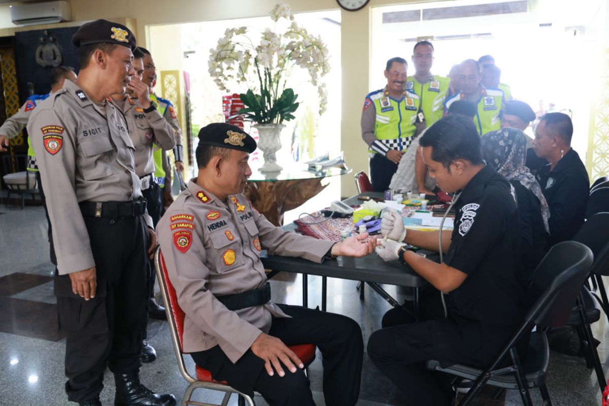 Polda DIY mengecek kesehatan personel Operasi Ketupat Progo 2024