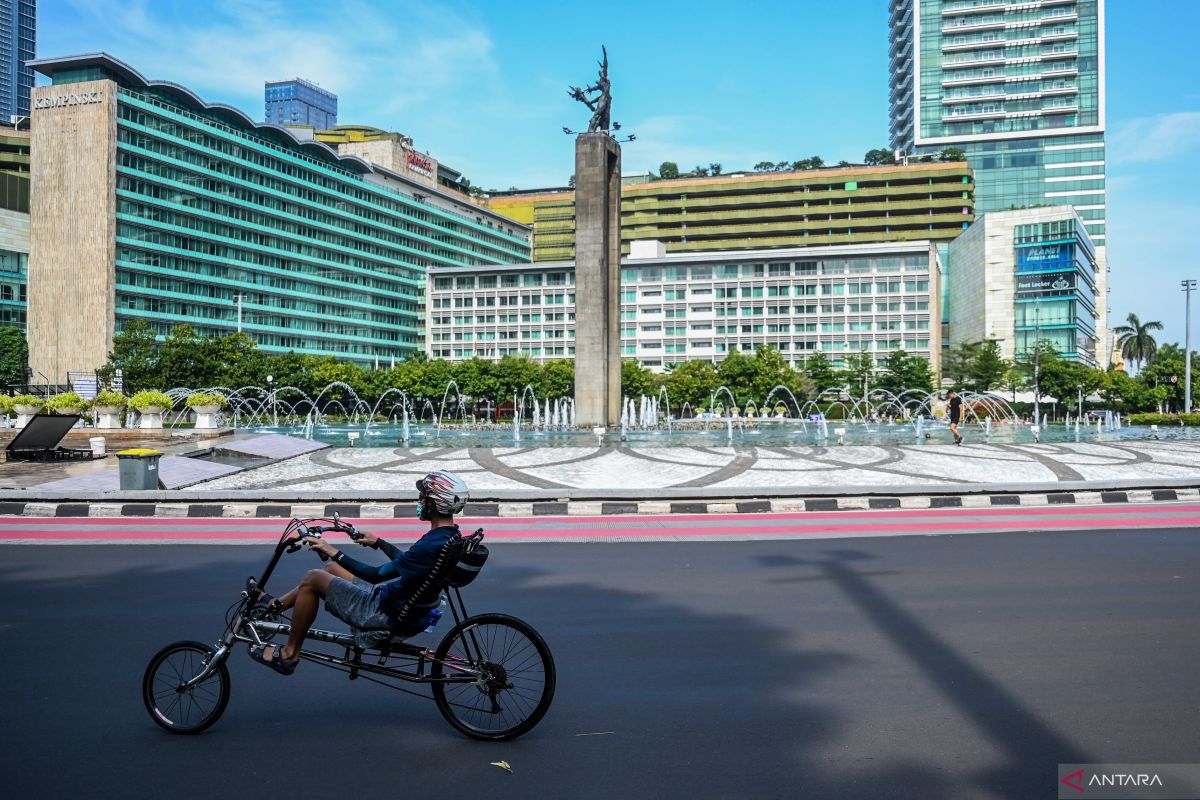 Kualitas udara di Jakarta masuk kategori sedang pada Minggu pagi