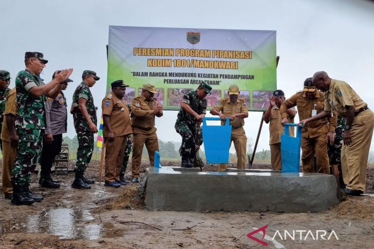 Pangdam Kasuari resmikan jaringan pipa air dukung perluasan sawah