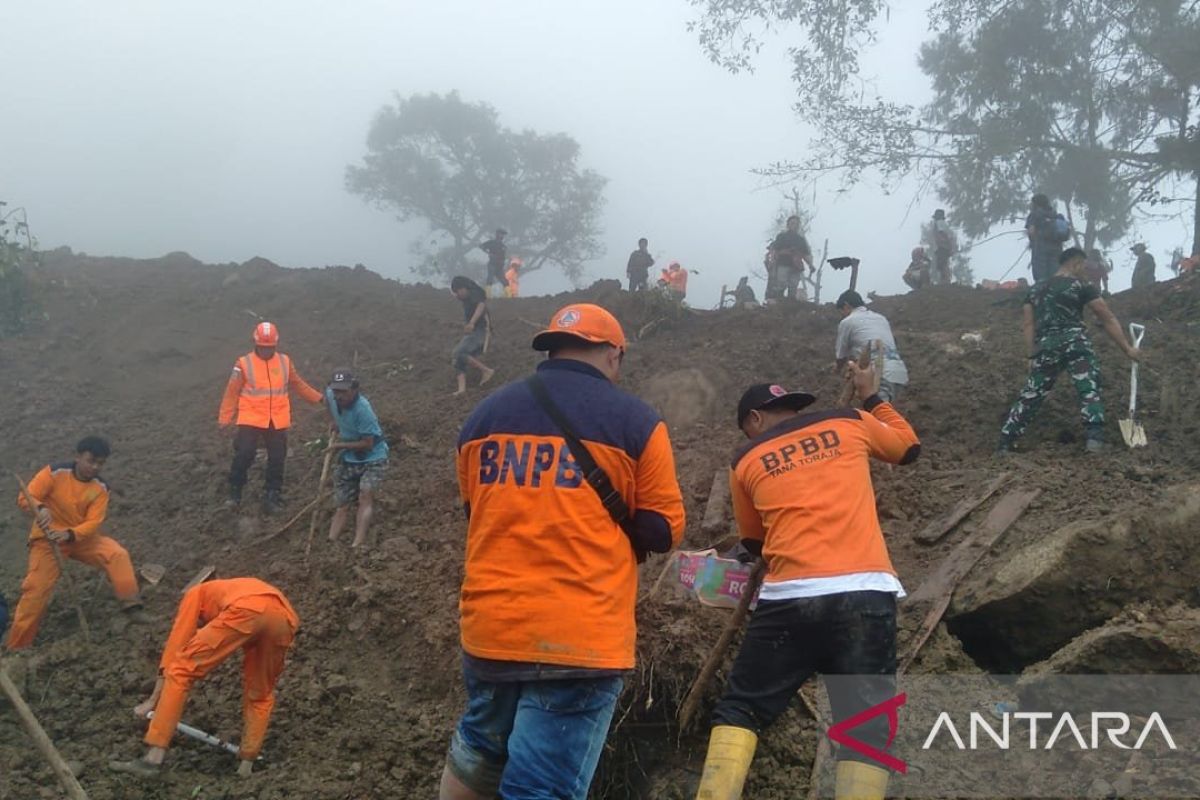 BNPB: Operasi SAR korban longsor Tana Toraja dihentikan