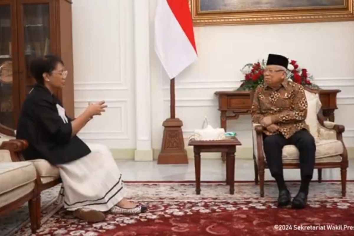 Menlu temui Wapres laporkan konsistensi Indonesia dukung Palestina