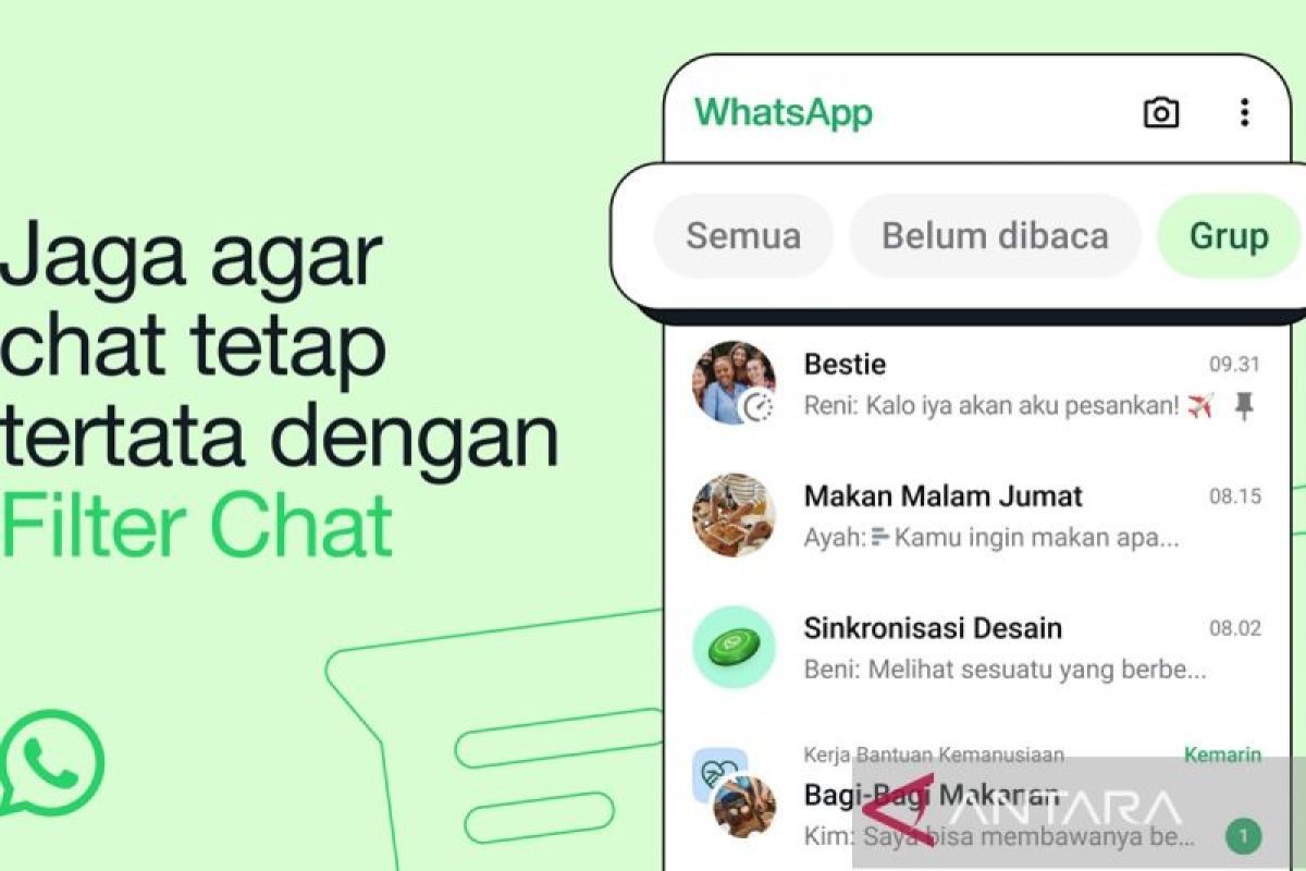 WhatsApp hadirkan "Filter Chat" permudah cari pesan lebih cepat
