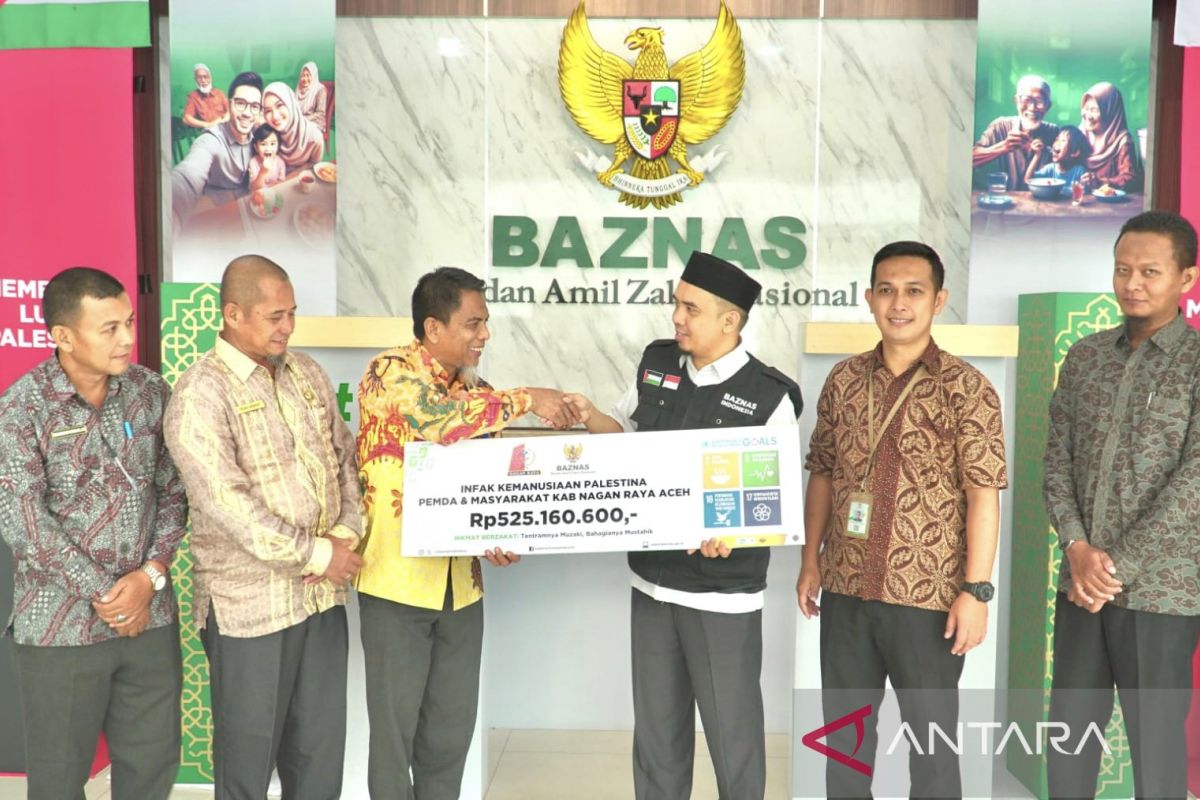 Pemkab Nagan Raya Aceh serahkan donasi untuk Palestina Rp525 juta