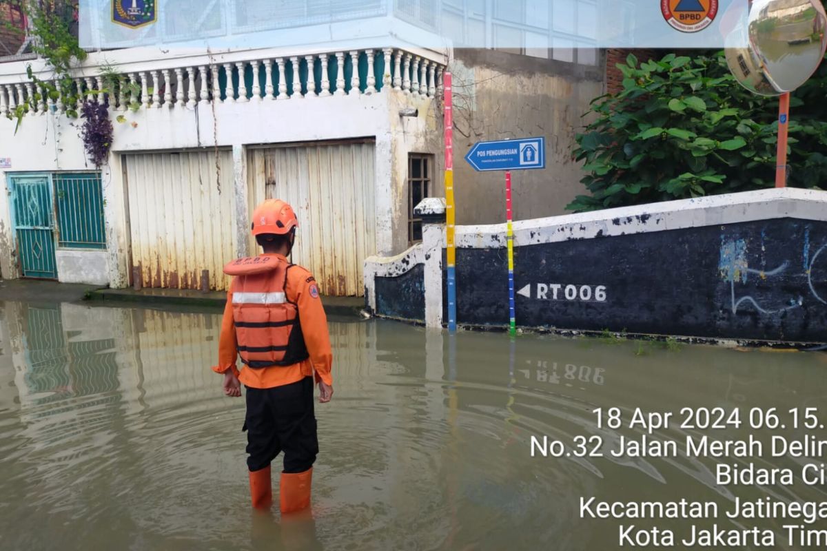 Banjir terjadi di 18 RT Jaktim karena luapan Kali Ciliwung