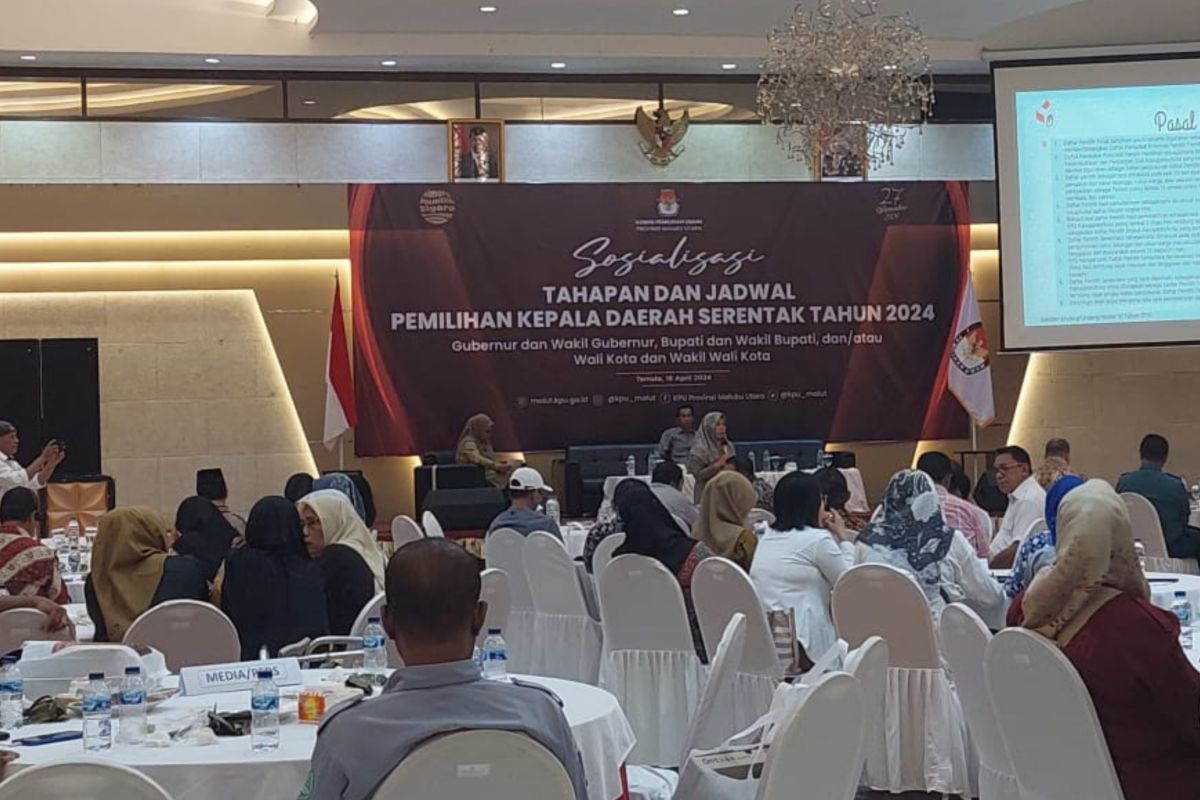 KPU sosialisasikan tahapan pilkada serentak 2024 di Malut
