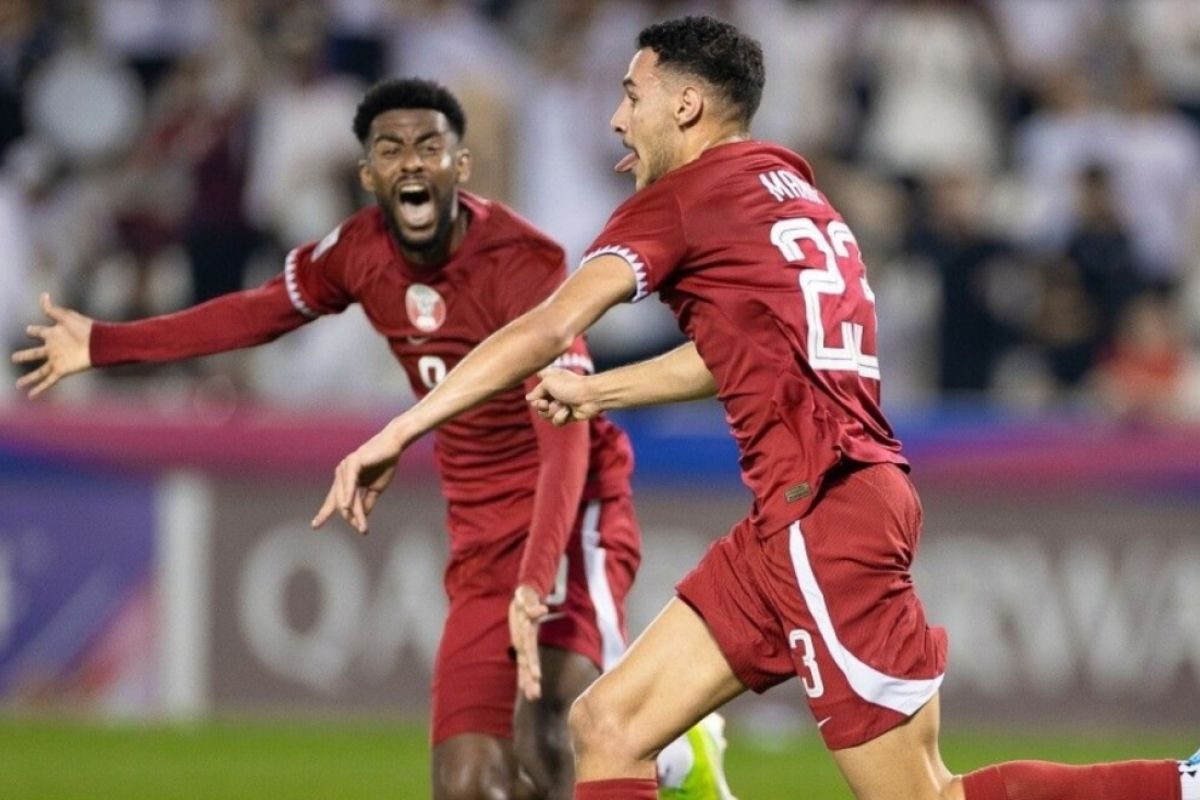Qatar U-23 lolos ke perempat final usai menang 2-1 atas Yordania