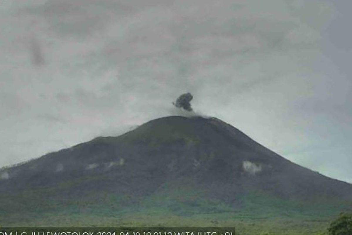 Pos PGA catat sembilan kali erupsi di puncak Gunung Ile Lewotolok