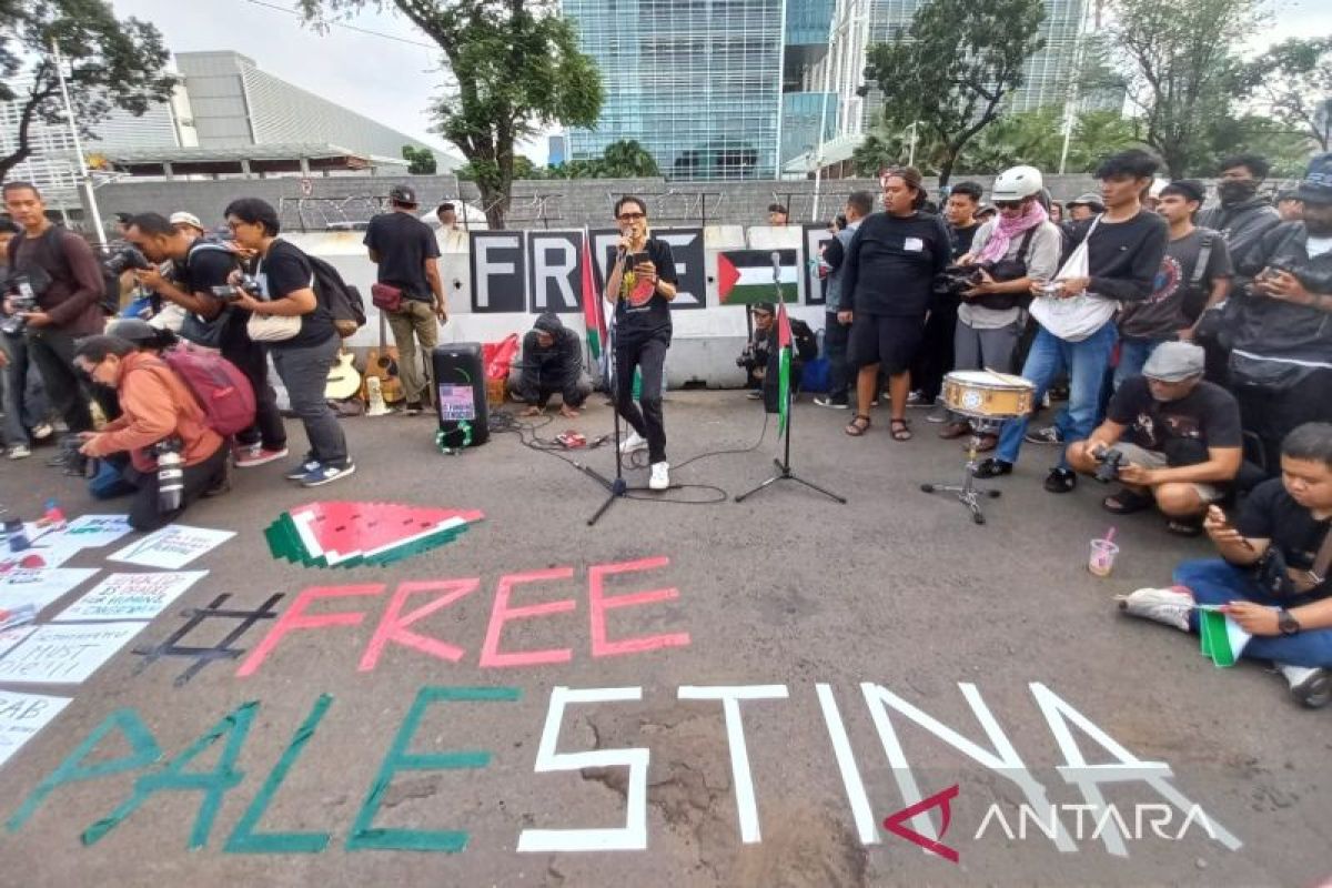 Musisi Indonesia gelar aksi damai tuntut hentikan genosida Gaza