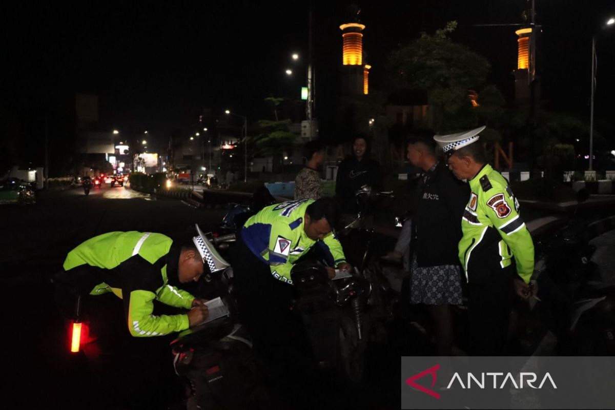 Polres Sukabumi Kota sita belasan sepeda motor berknalpot bising