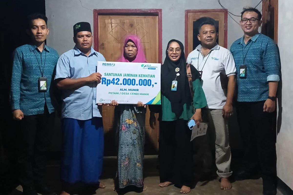 Petani di Lombok Barat meninggal dunia, BPJS Ketenagakerjaan serahkan santunan Rp42 juta