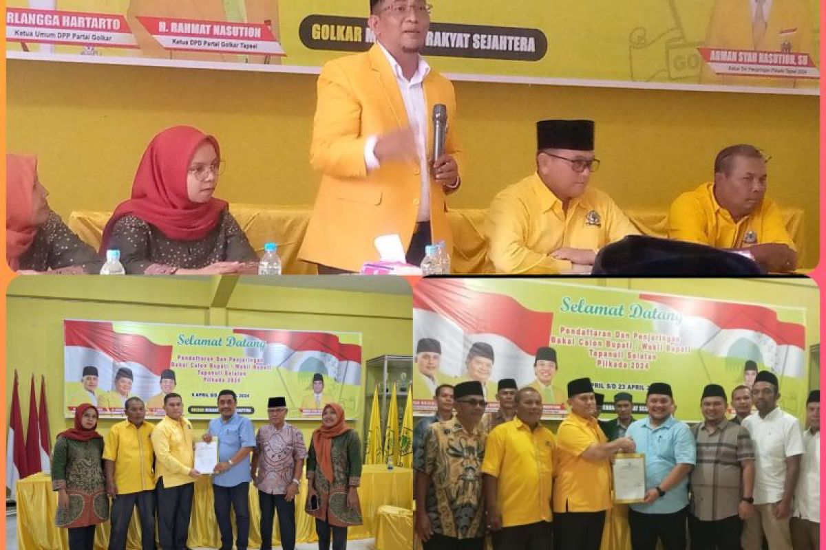 DPD Golkar : Ketua DPRD, Wakil Bupati, Mantan Sekda Tapsel sama mendaftar hari ini