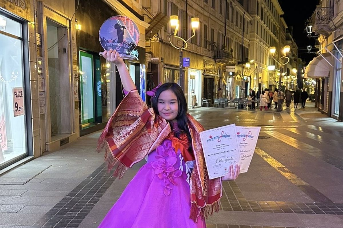 Putri Pekanbaru raih juara 1 di Kompetisi Sanremo Junior di Italy
