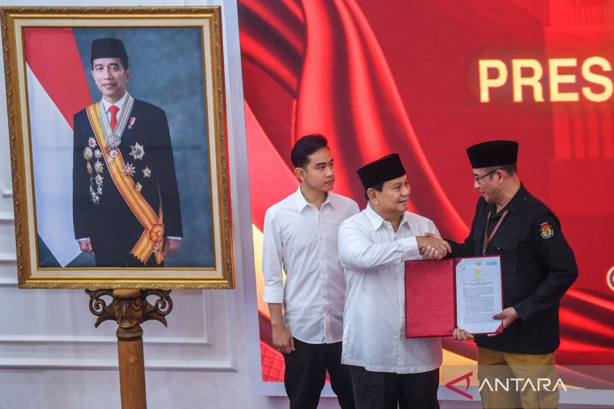 KPU tetapkan Prabowo-Gibran Presiden dan Wakil Presiden