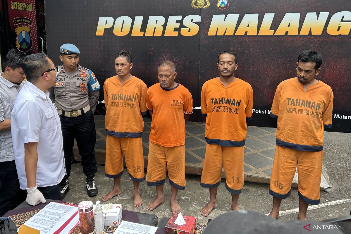 Empat perampok di Malang terancam hukuman 12 tahun penjara