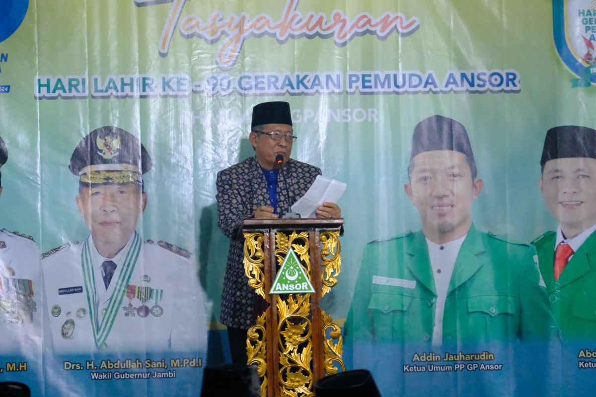 Wagub Jambi berharap GP Ansor bersinergi bersama pemerintah daerah