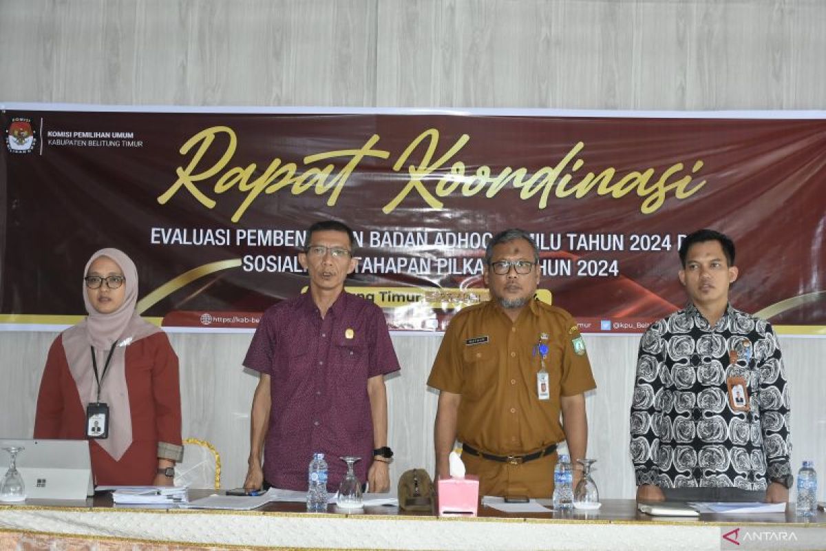 KPU Belitung Timur bentuk badan adhoc pilkada 2024