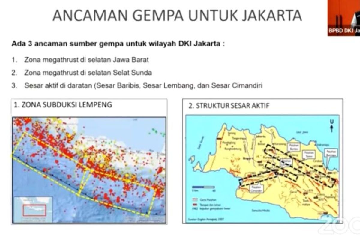 BPBD ungkap tiga sumber ancaman gempa di Jakarta