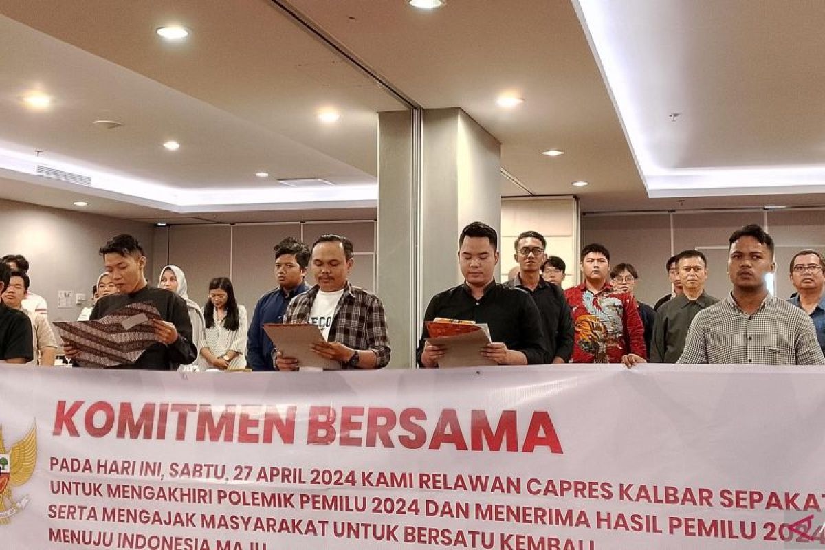 Relawan tiga Capres di Kalbar mengobarkan persatuan pasca-Pemilu 2024