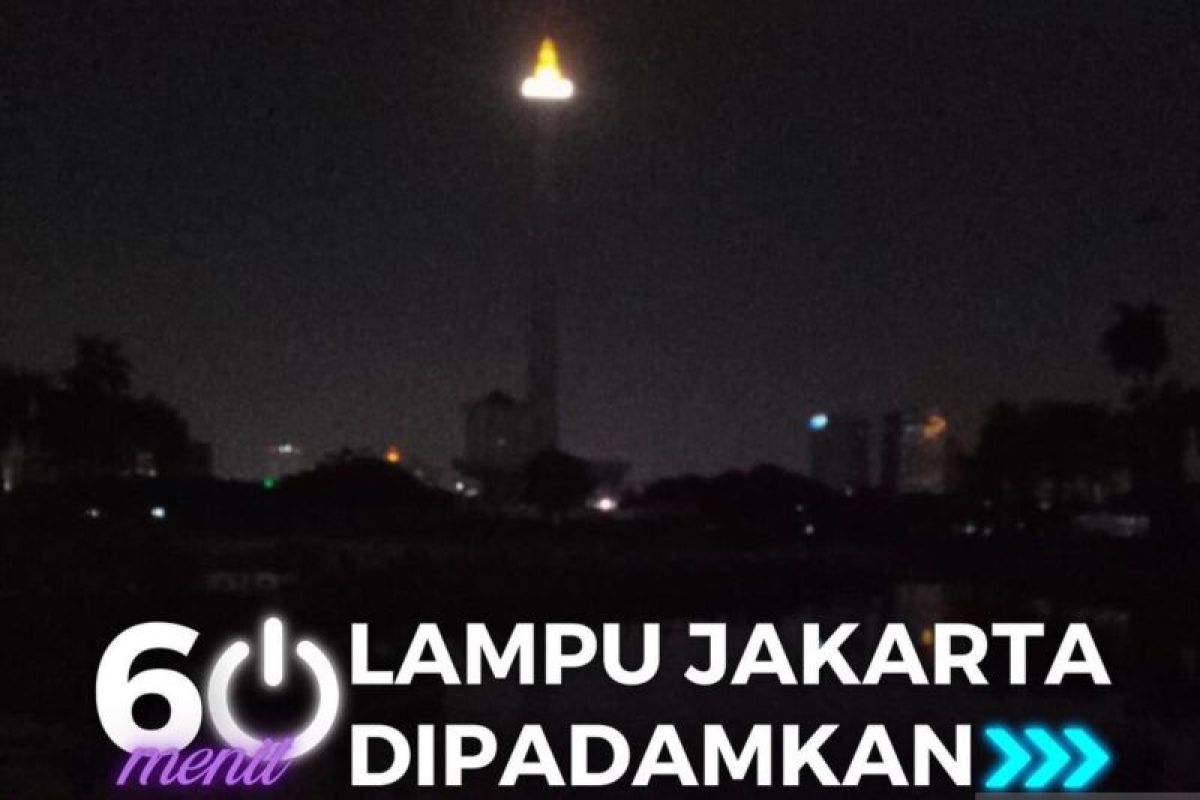 Aksi pemadaman lampu di Jakarta mampu kurangi emisi karbon 70 ton