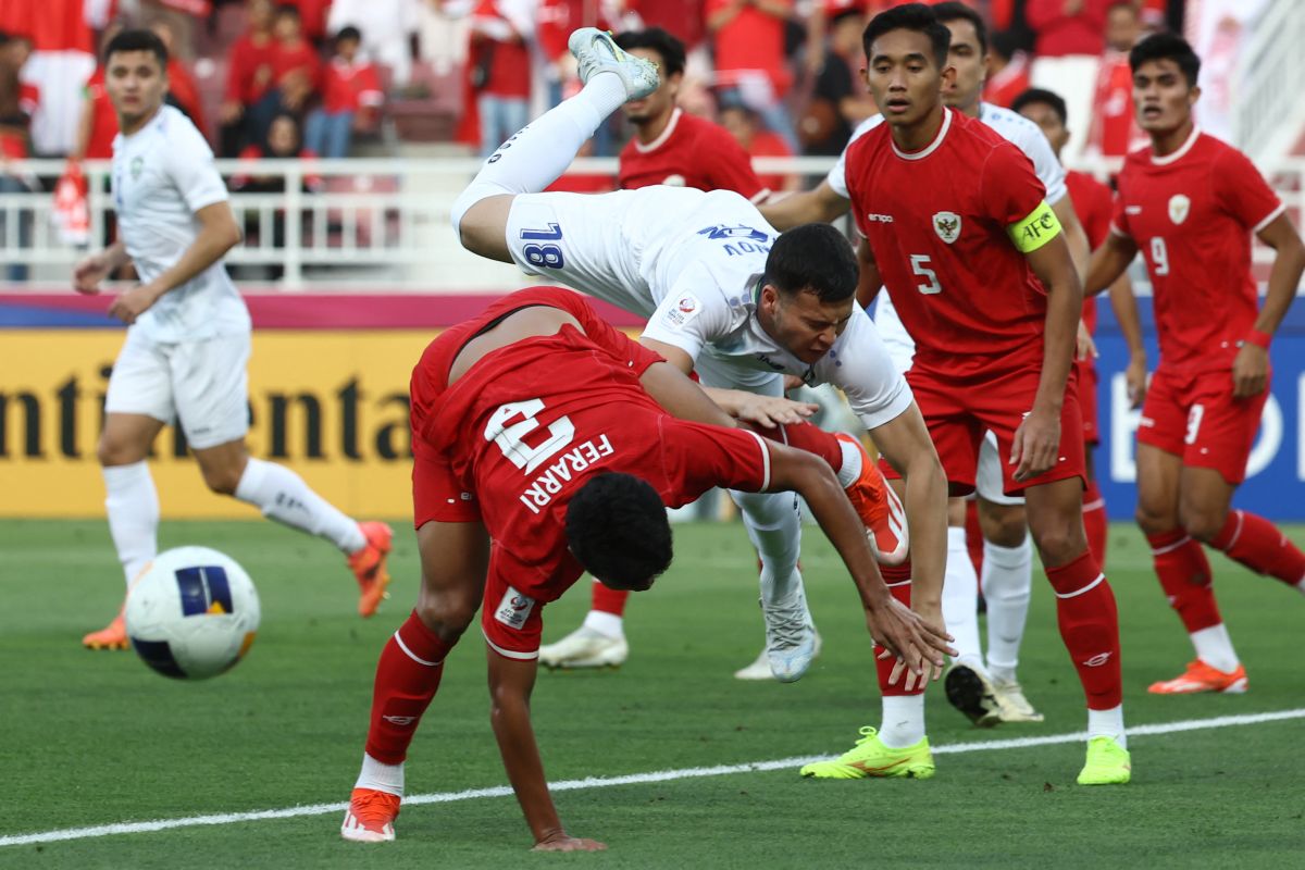 Semifinal Piala Asia U-23: Babak pertama, Indonesia vs Uzbekistan imbang 0-0