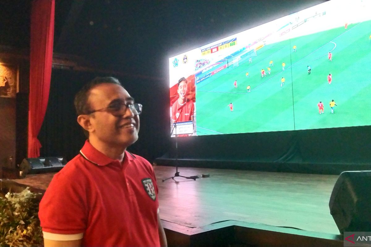 Pemkot Denpasar pasang monitor jumbo untuk nobar Indonesia vs Uzbek