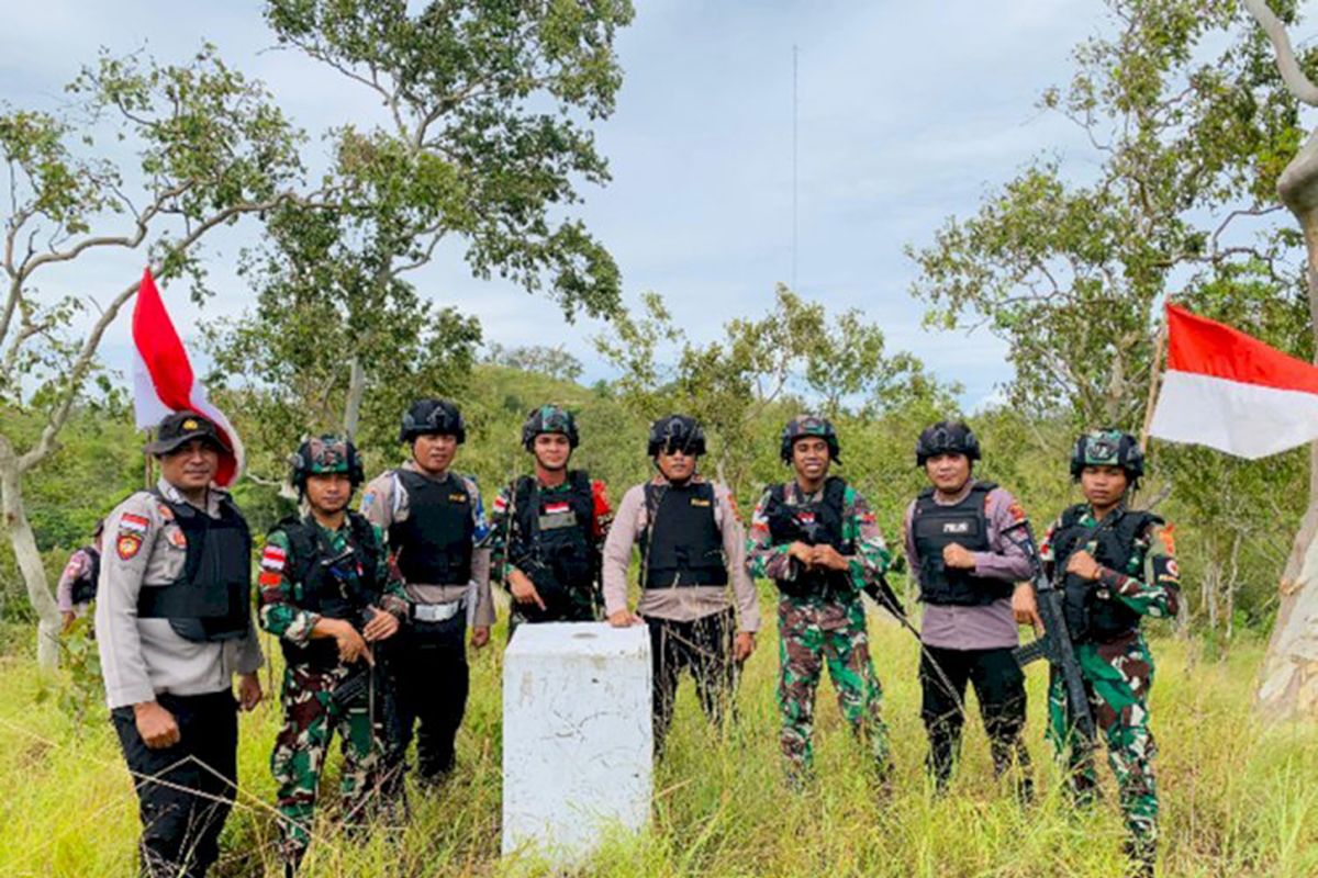 TNI-Polri di Perbatasan Timor Leste rutin gelar patroli bersama