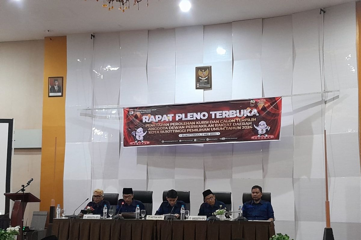 Perolehan Suara Pileg 2024 Bukittinggi diketok palu tanpa sanggahan