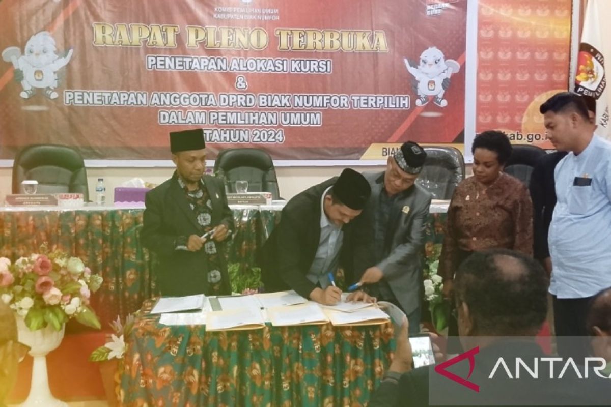 KPU Biak Numfor tetapkan 25 caleg terpilih DPRD hasil Pemilu 2024