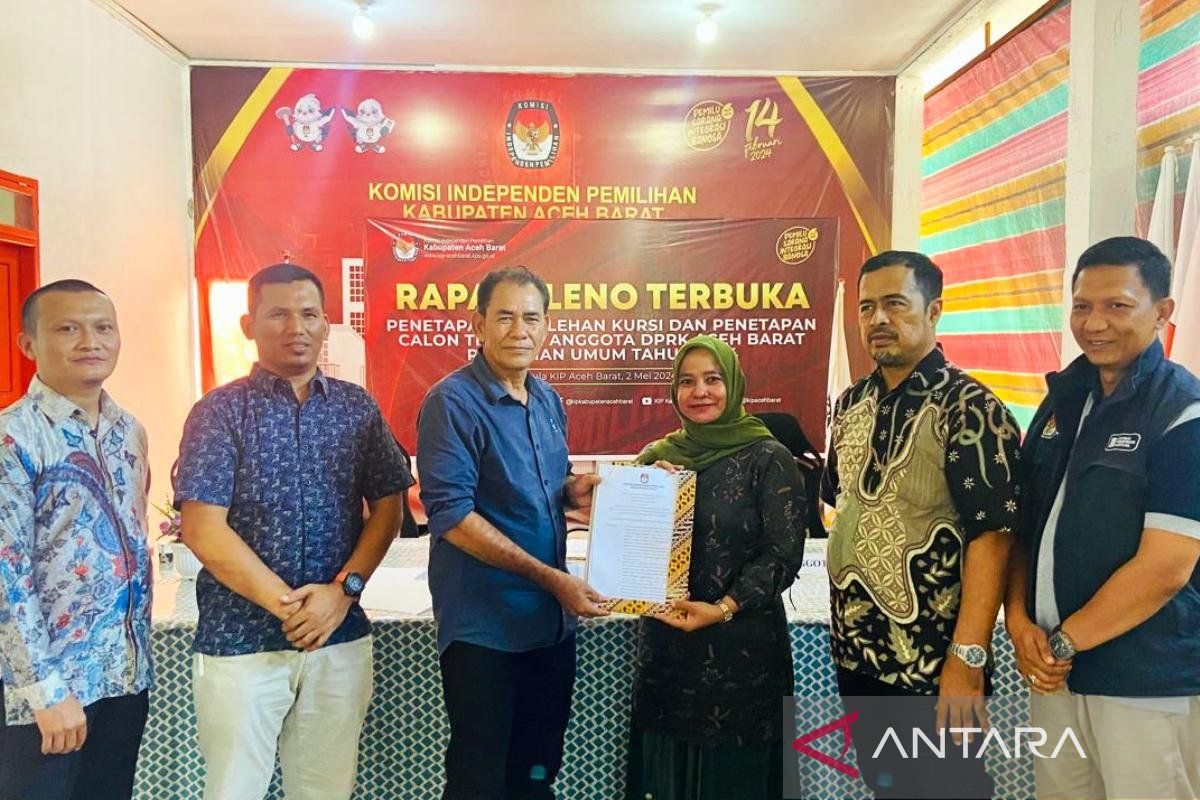 KIP Aceh Barat tetapkan perolehan kursi anggota DPRK 2024-2029