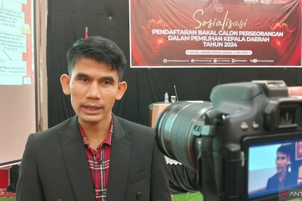 KPU Bukittinggi tetapkan syarat minimal 9.507 suara jalur perseorangan Pilkada