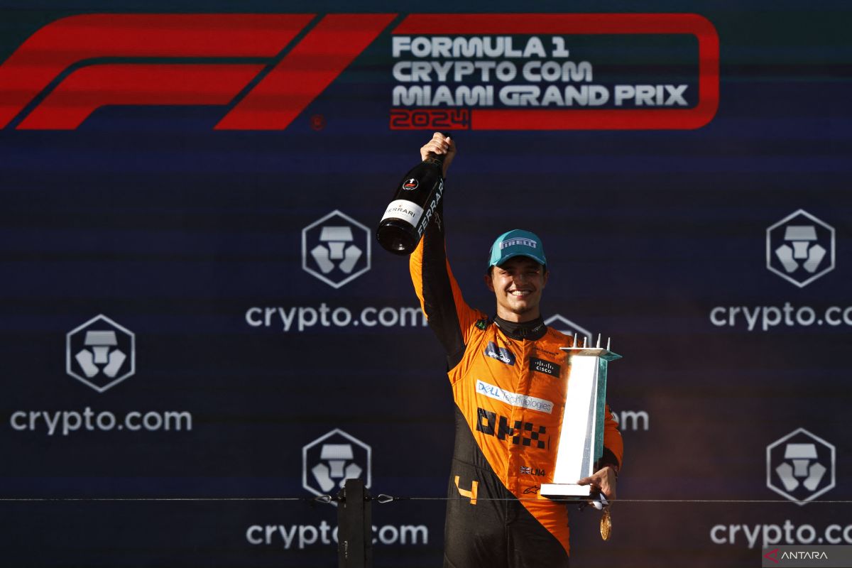Lando Norris menangi balapan Grand Prix Formula 1 pertamanya