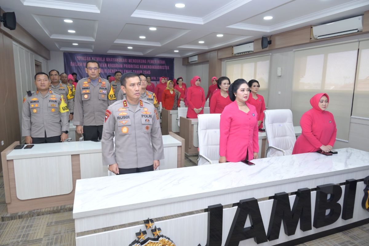 Kapolda Jambi ikuti upacara HUT Yayasan Kemala Bhayangkari