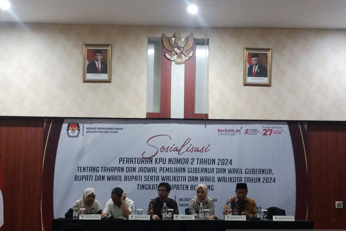 KPU Belitung sosialisasikan jadwal dan tahapan Pilkada 2024
