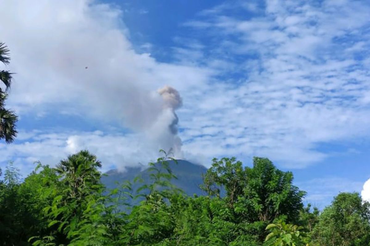 Gunung Ile Lewotolok di NTT erupsi setinggi 900 meter