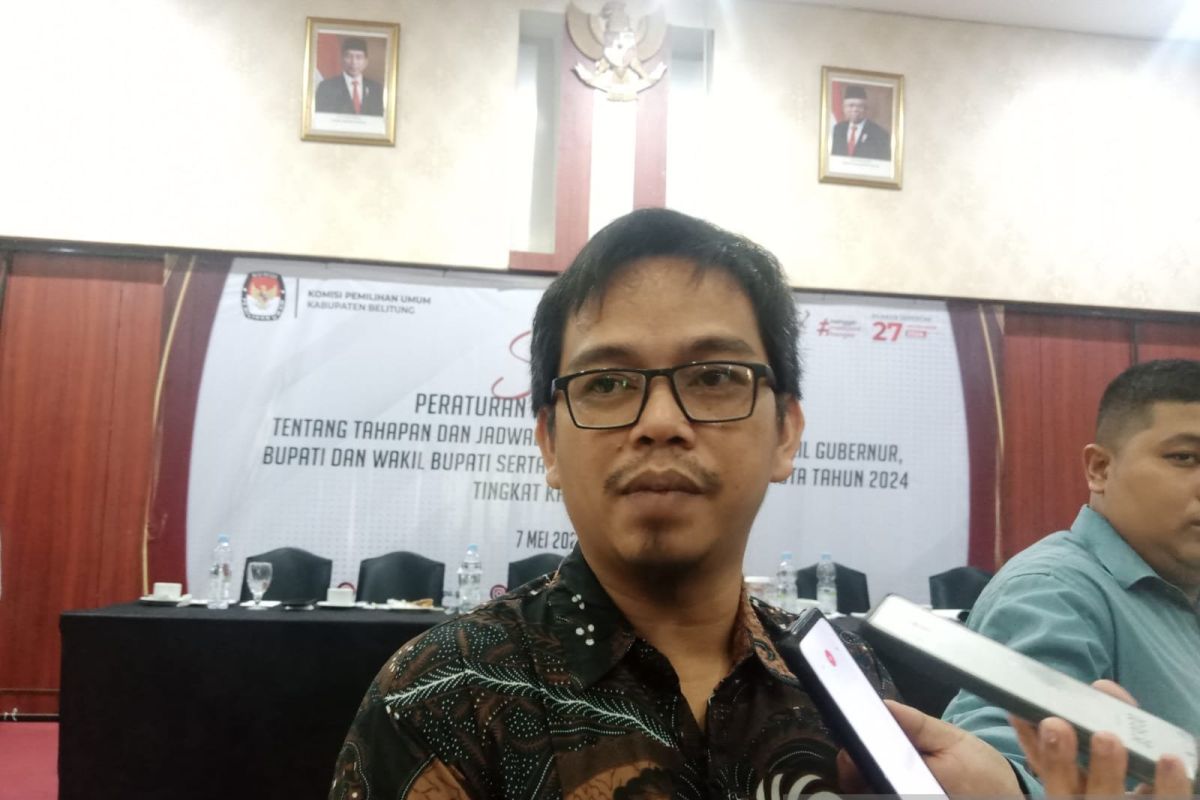 KPU Belitung siap terima pendaftaran paslon Pilkada 2024