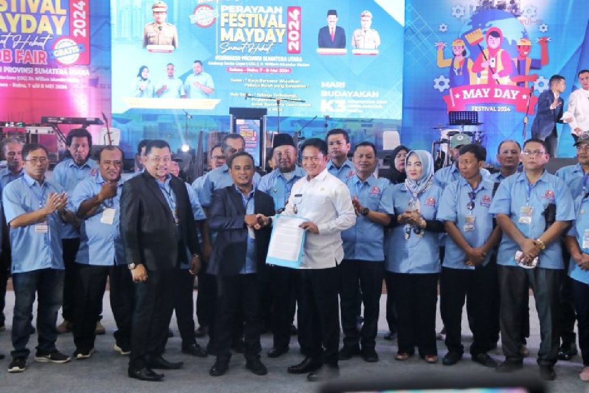 Dianggap komunikatif, Pj Gubernur Sumut dapat penghargaan dari serikat buruh