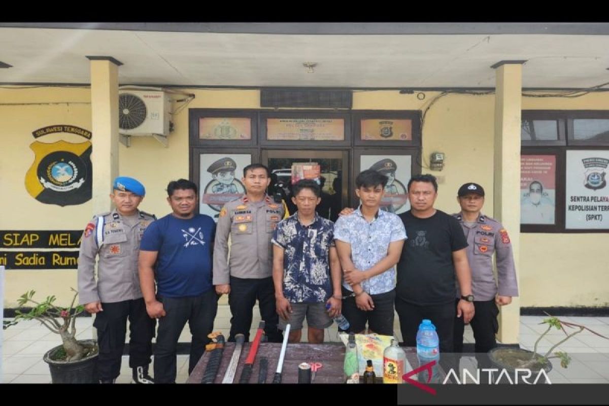 Tim Buser Polresta Kendari tangkap dua pelaku pembakaran rumah