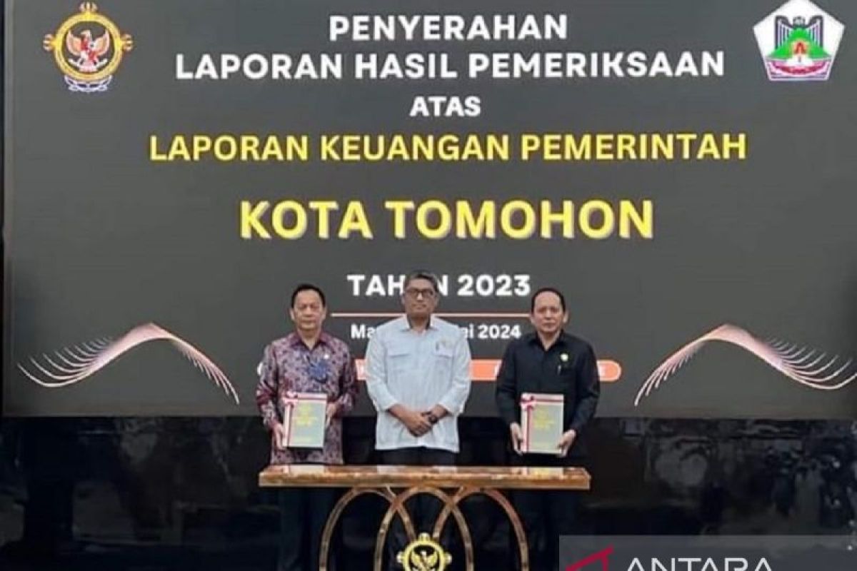 Pemkot Tomohon peroleh opini WTP ke-11 dari BPK RI